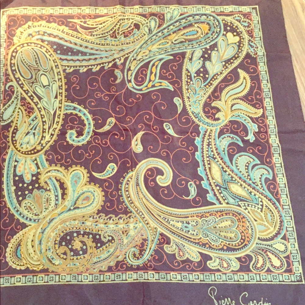 Vintage 1960s Pierre Cardin silk scarf.